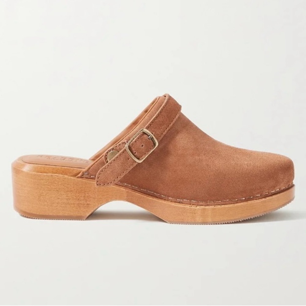 NWOT RE/DONE 70s Suede Platform Clogs Size 37 EU (6.5 US) Made in Italy - Picture 3 of 12
